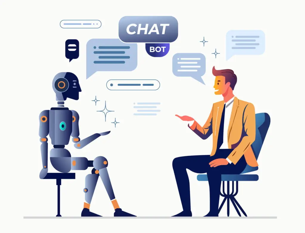 Persona usando ChatGPT para mejorar su estrategia de marketing digital