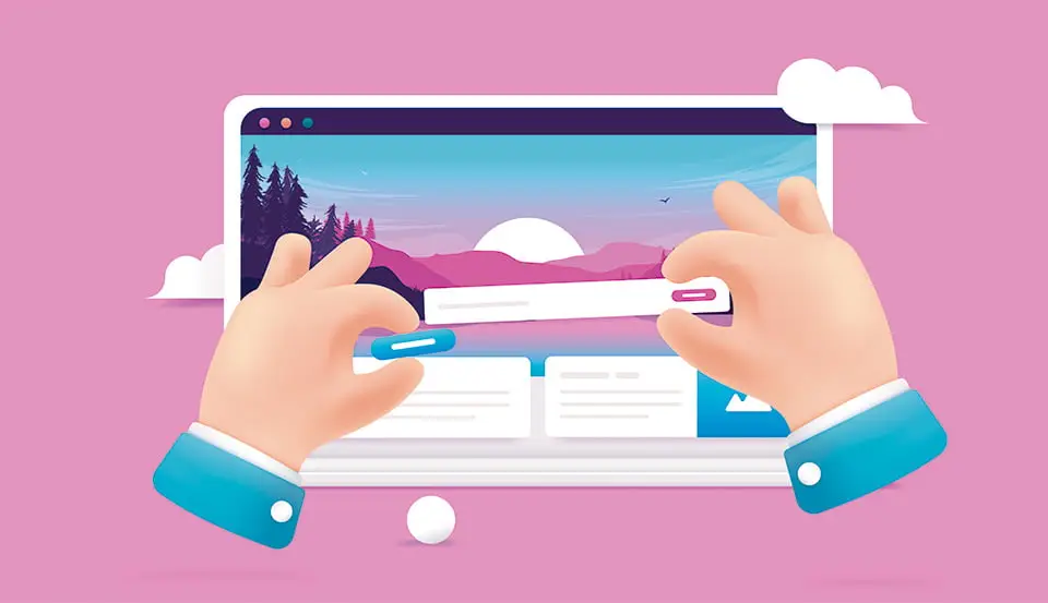 Persona considerando que elementos incluir antes de publicar un sitio web
